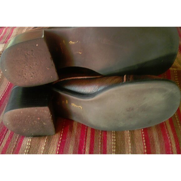 Zodiac Brown Leather Distressed Square Toe Ankle Vintage Boots 9 M - Picture 5 of 7